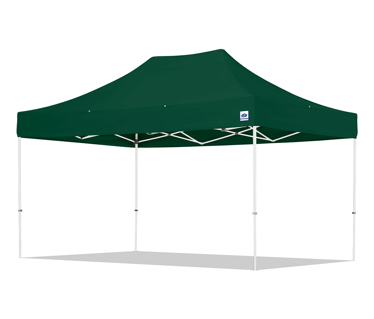 Green pop-up canopy tent on a white background