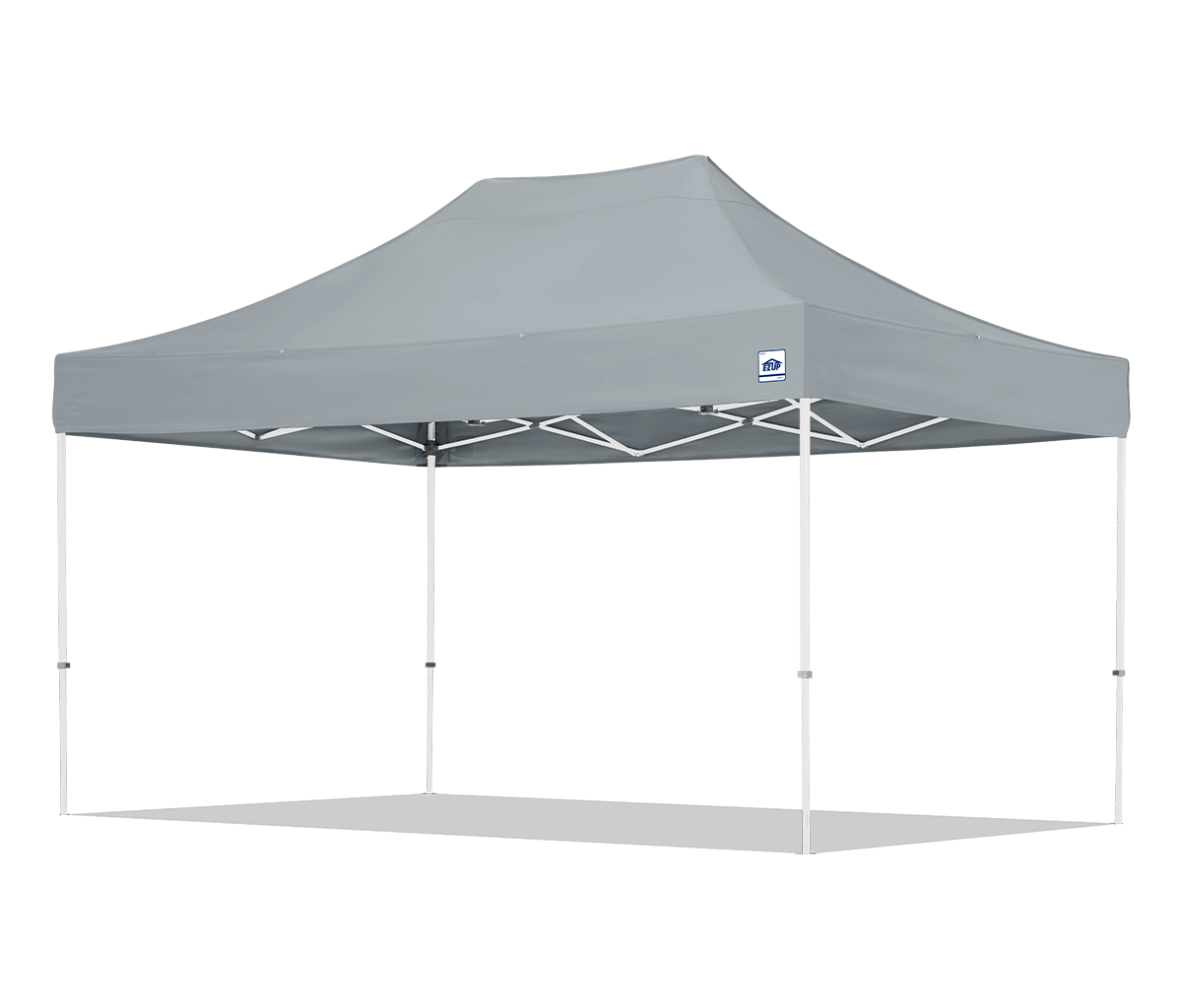 Gray outdoor canopy tent on a white background