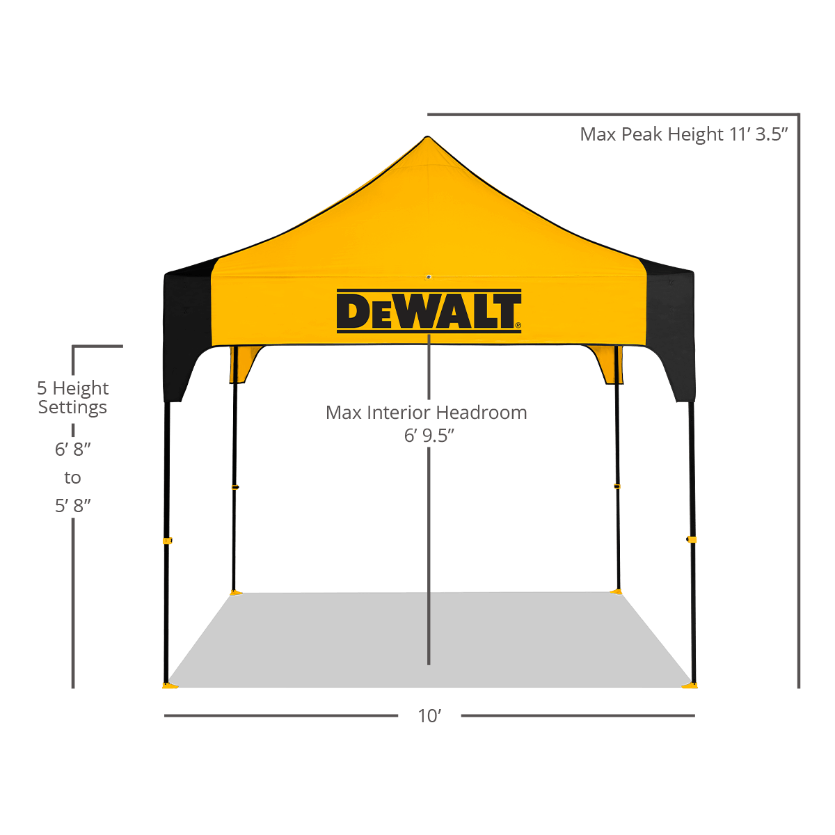 Abri de travail DEWALT® 10' x 10'