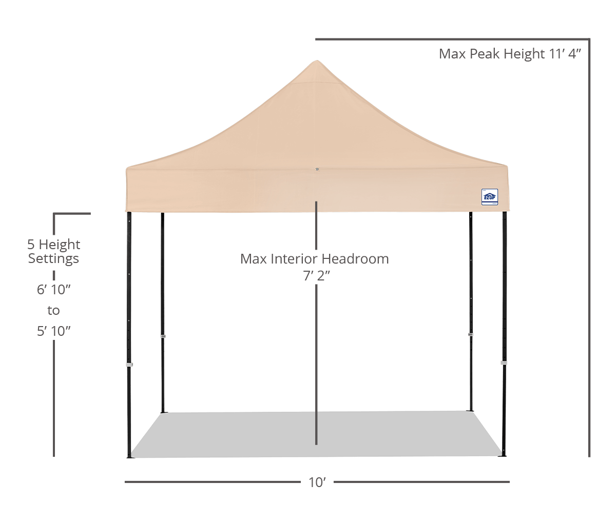 مظلة Eclipse® مقاس 10 × 10 أقدام