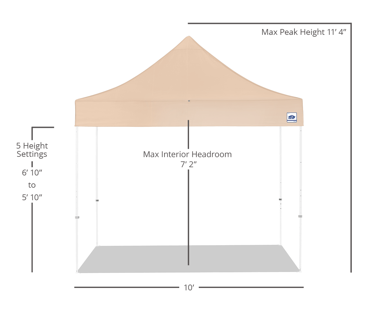 مظلة Eclipse® مقاس 10 × 10 أقدام