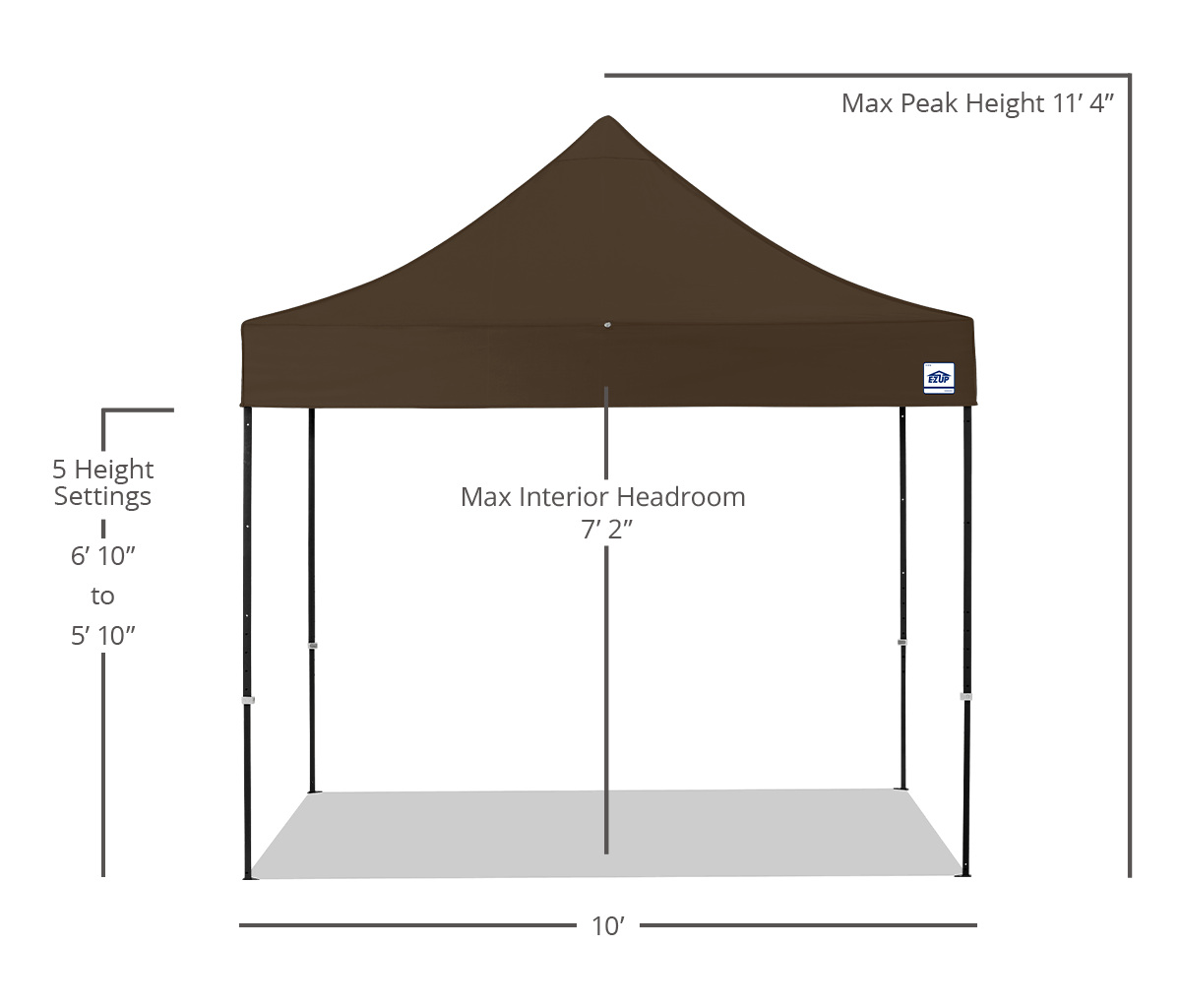 مظلة Eclipse® مقاس 10 × 10 أقدام