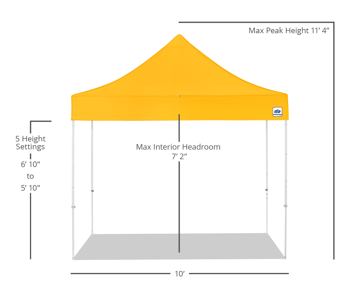 مظلة Eclipse® مقاس 10 × 10 أقدام