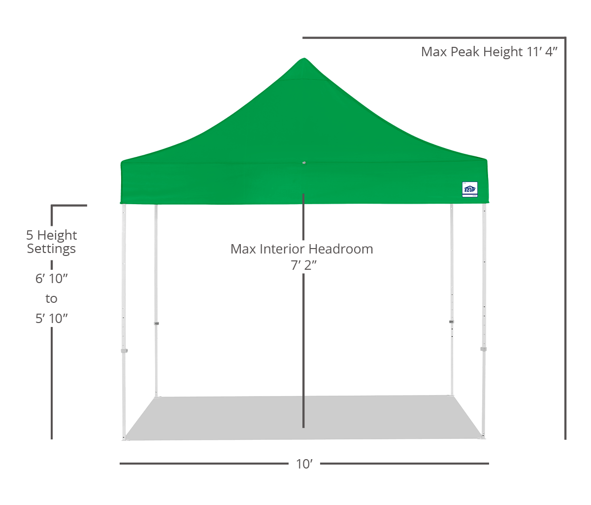 مظلة Eclipse® مقاس 10 × 10 أقدام