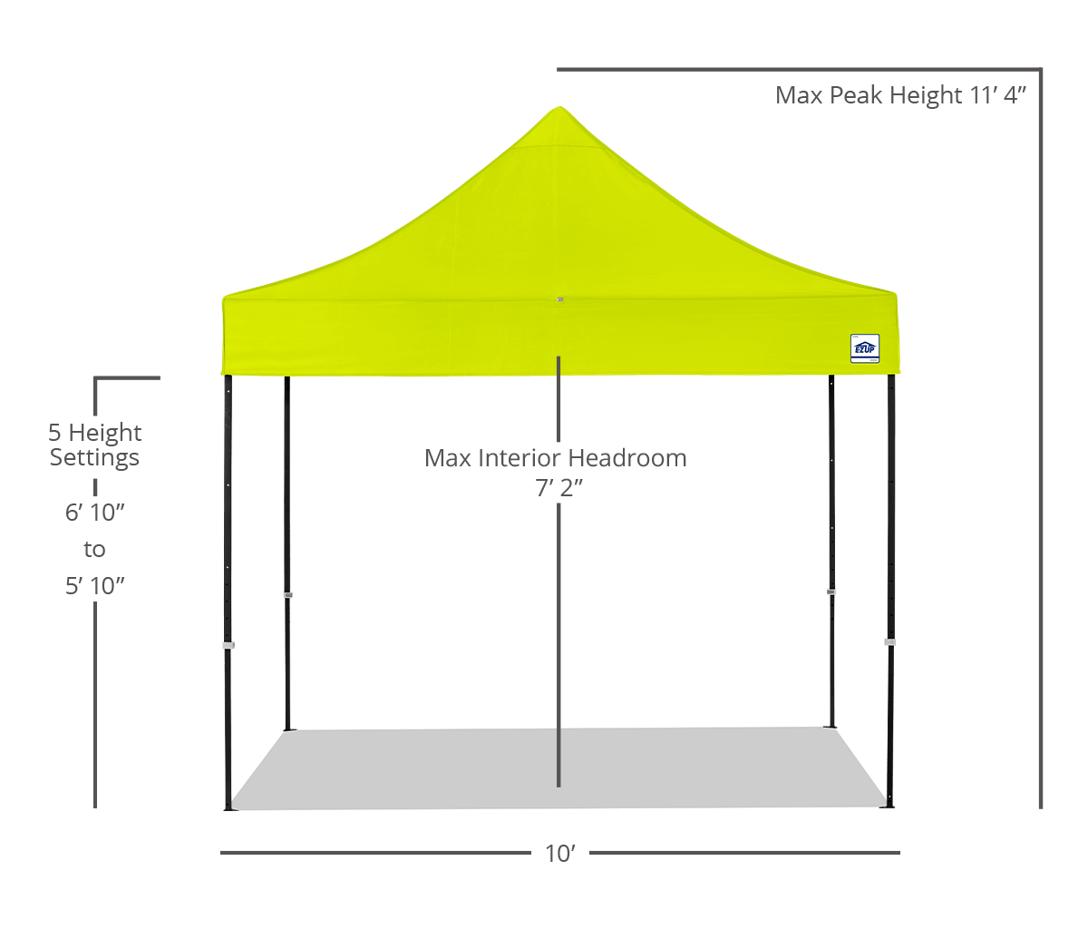 مظلة Eclipse® مقاس 10 × 10 أقدام