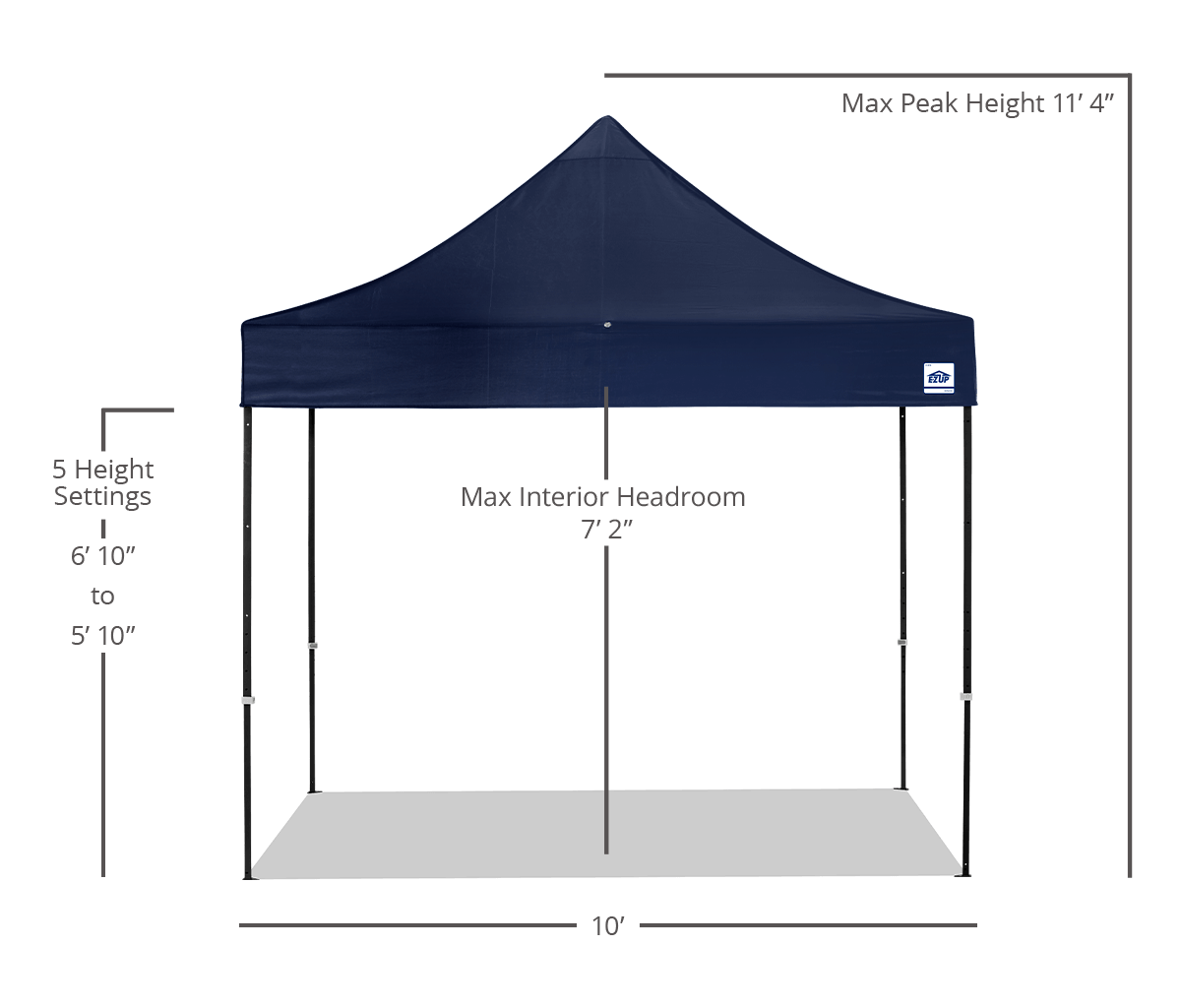 مظلة Eclipse® مقاس 10 × 10 أقدام