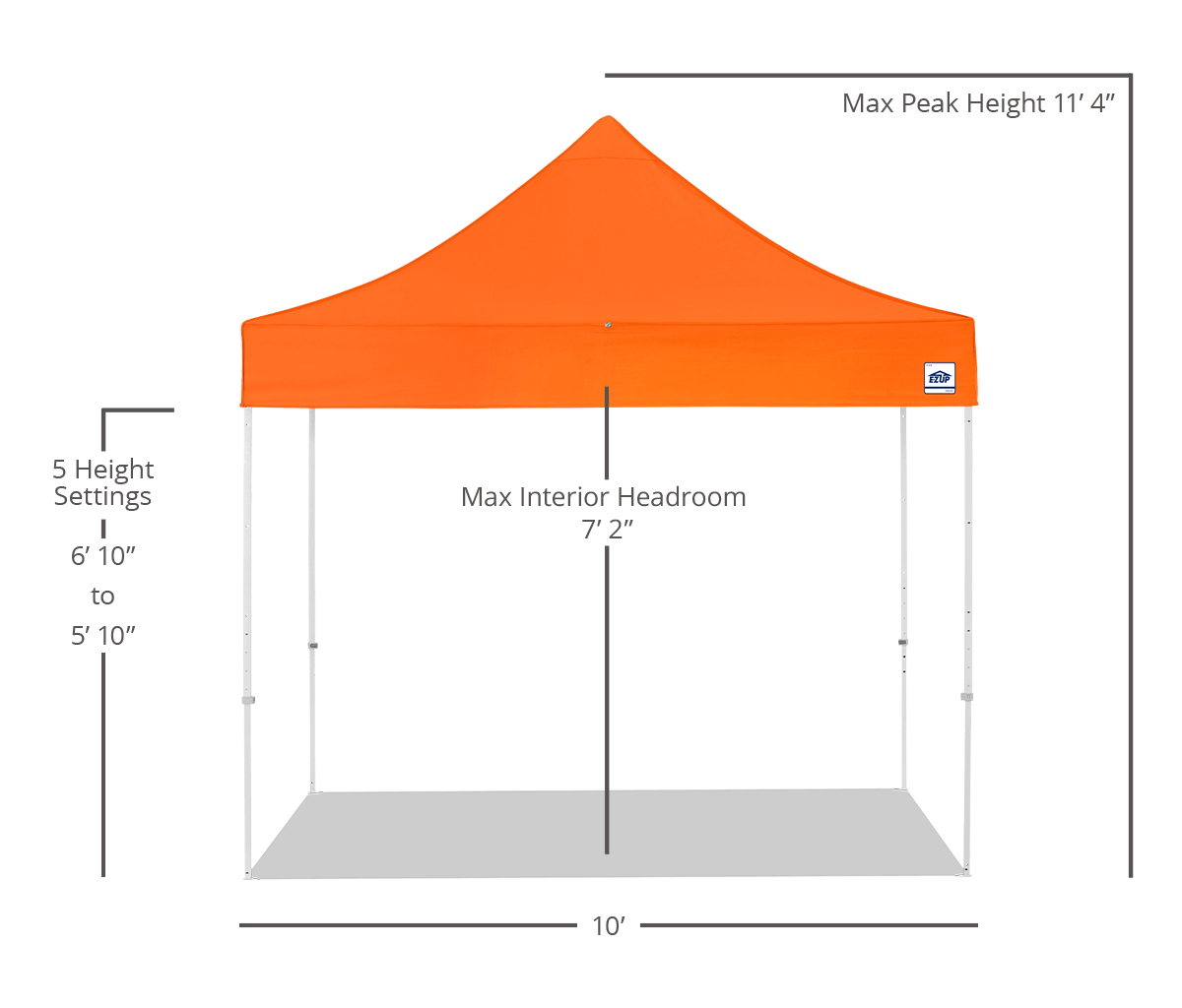 مظلة Eclipse® مقاس 10 × 10 أقدام