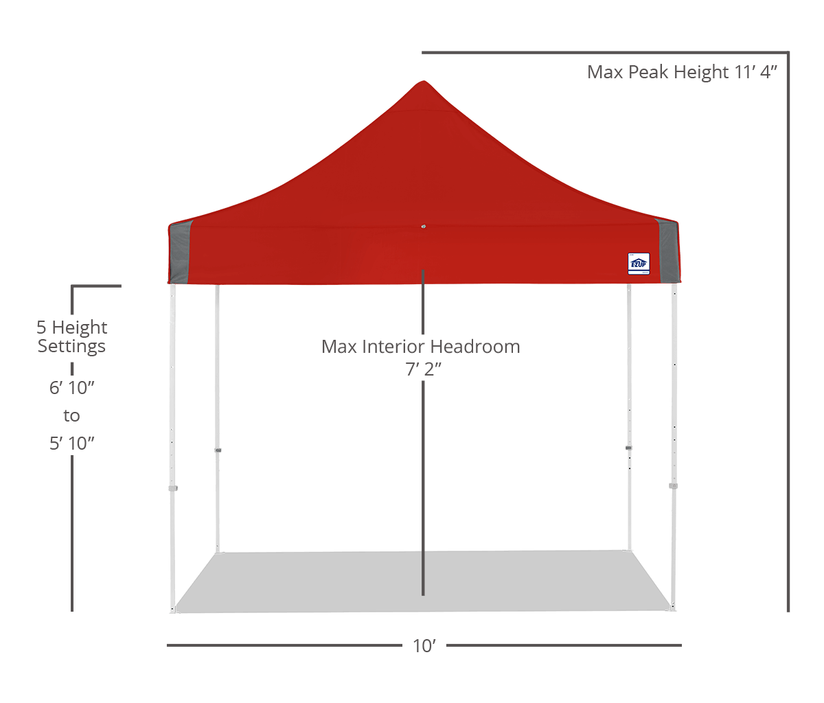 مظلة Eclipse® مقاس 10 × 10 أقدام