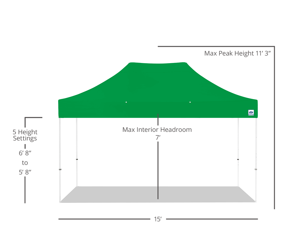 Abri pliant Eclipse® 3 x 4.5m