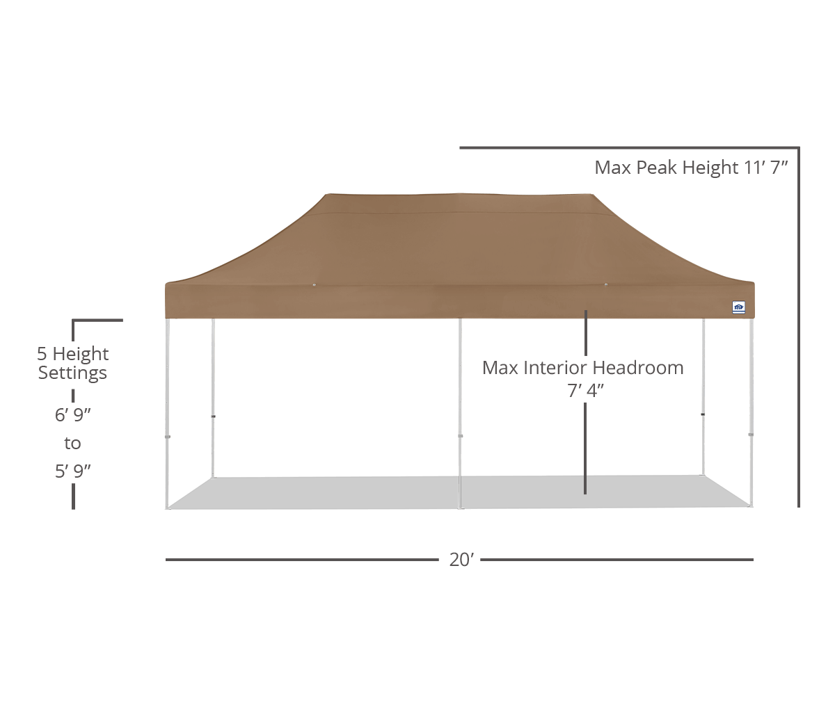 مظلة Eclipse™ مقاس 10 × 20 قدمًا