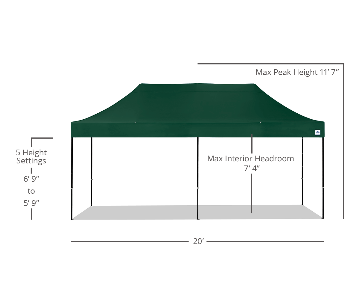 مظلة Eclipse™ مقاس 10 × 20 قدمًا