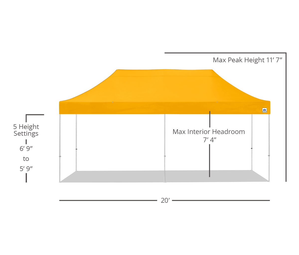 مظلة Eclipse™ مقاس 10 × 20 قدمًا