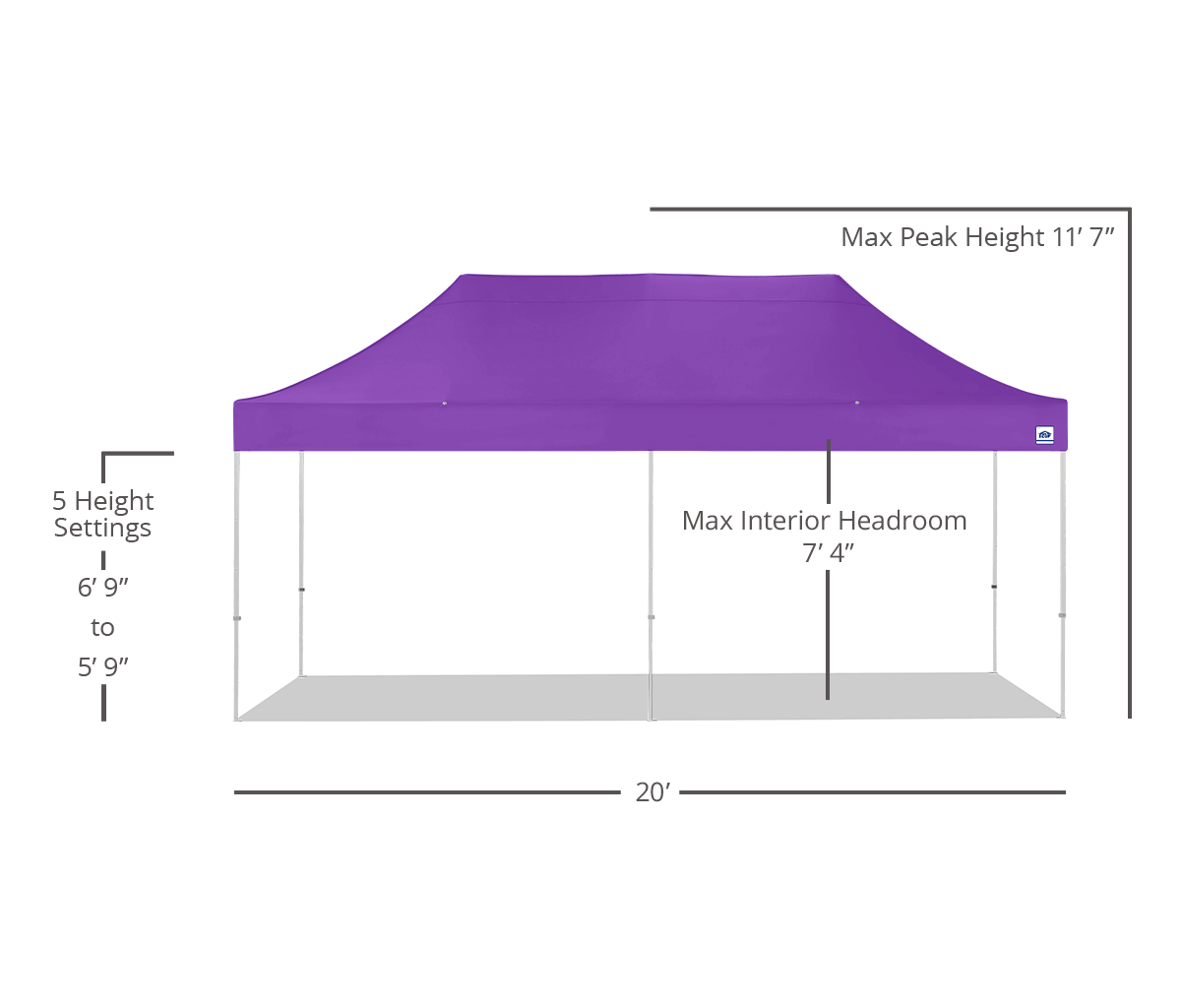 مظلة Eclipse™ مقاس 10 × 20 قدمًا