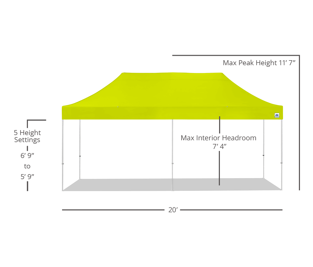 مظلة Eclipse™ مقاس 10 × 20 قدمًا