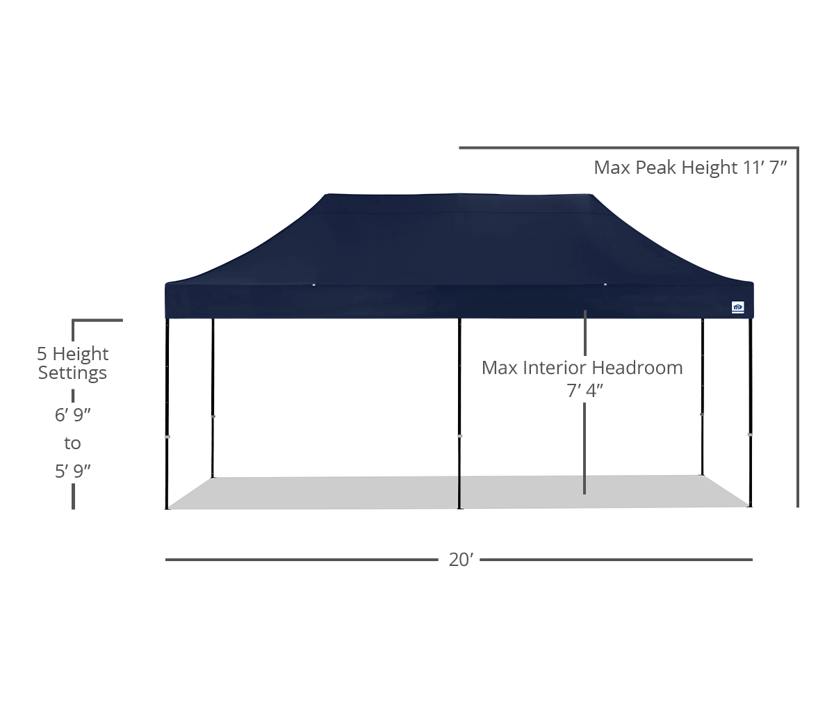 مظلة Eclipse™ مقاس 10 × 20 قدمًا