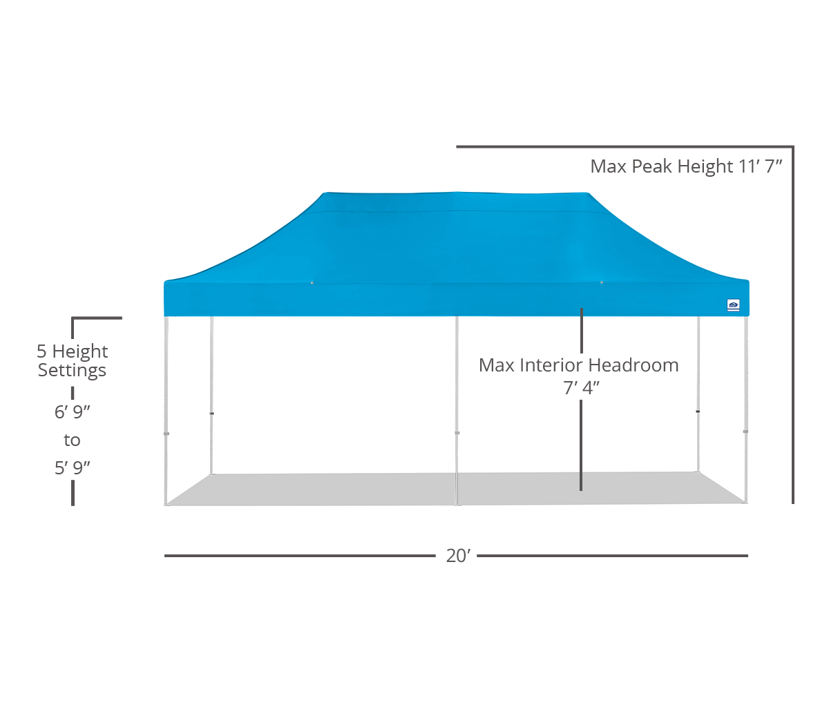 مظلة Eclipse™ مقاس 10 × 20 قدمًا