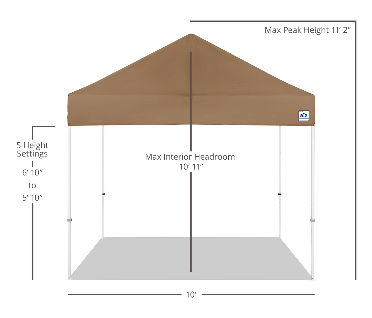 مظلة Eclipse® MAX 10 × 10 أقدام