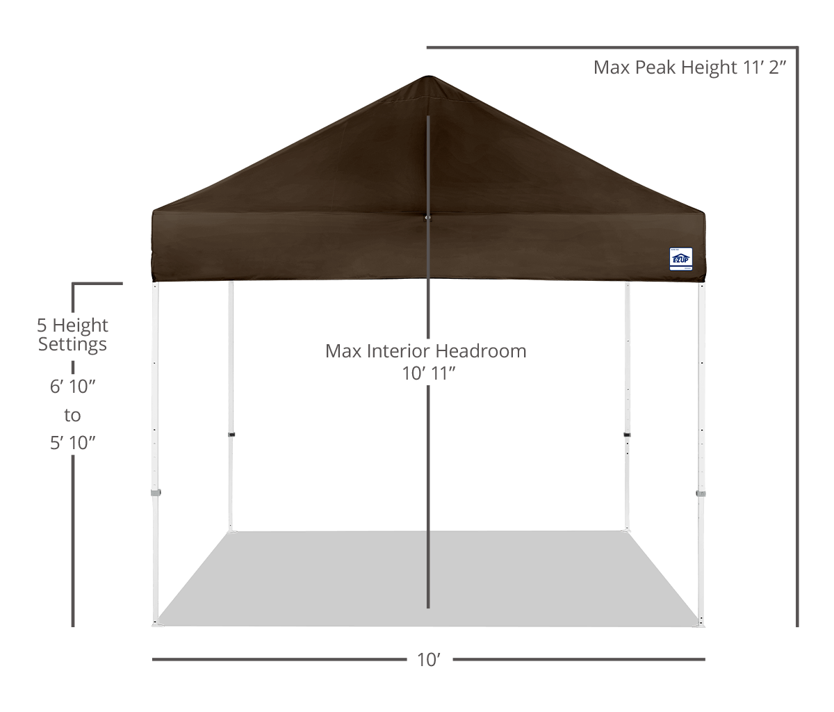 مظلة Eclipse® MAX 10 × 10 أقدام