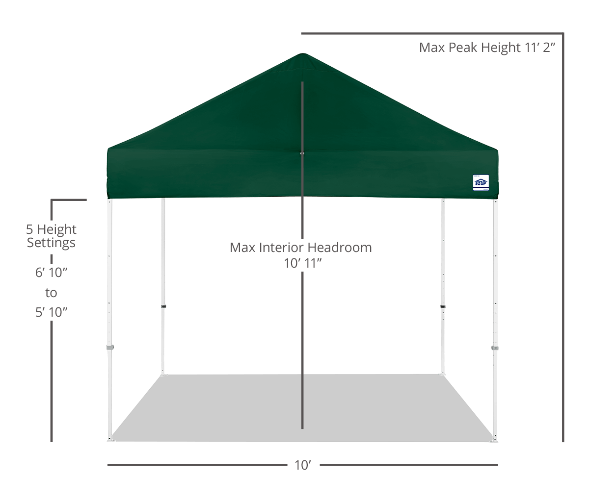 مظلة Eclipse® MAX 10 × 10 أقدام