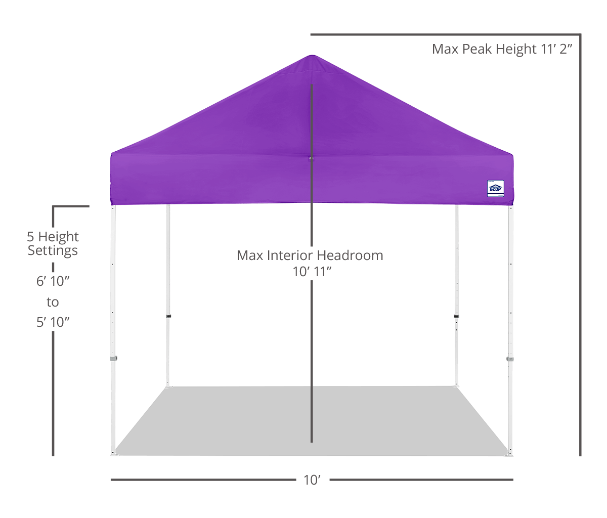 مظلة Eclipse® MAX 10 × 10 أقدام