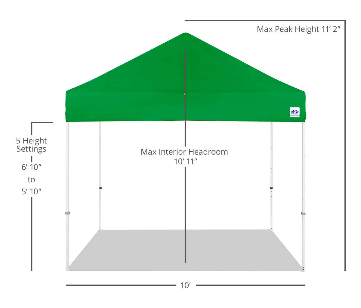 مظلة Eclipse® MAX 10 × 10 أقدام