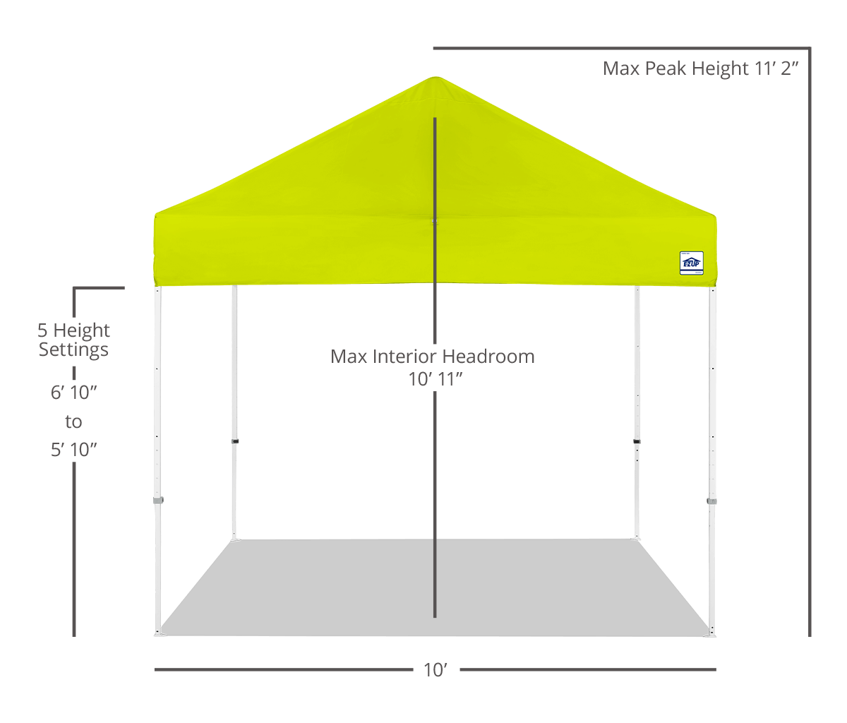 مظلة Eclipse® MAX 10 × 10 أقدام