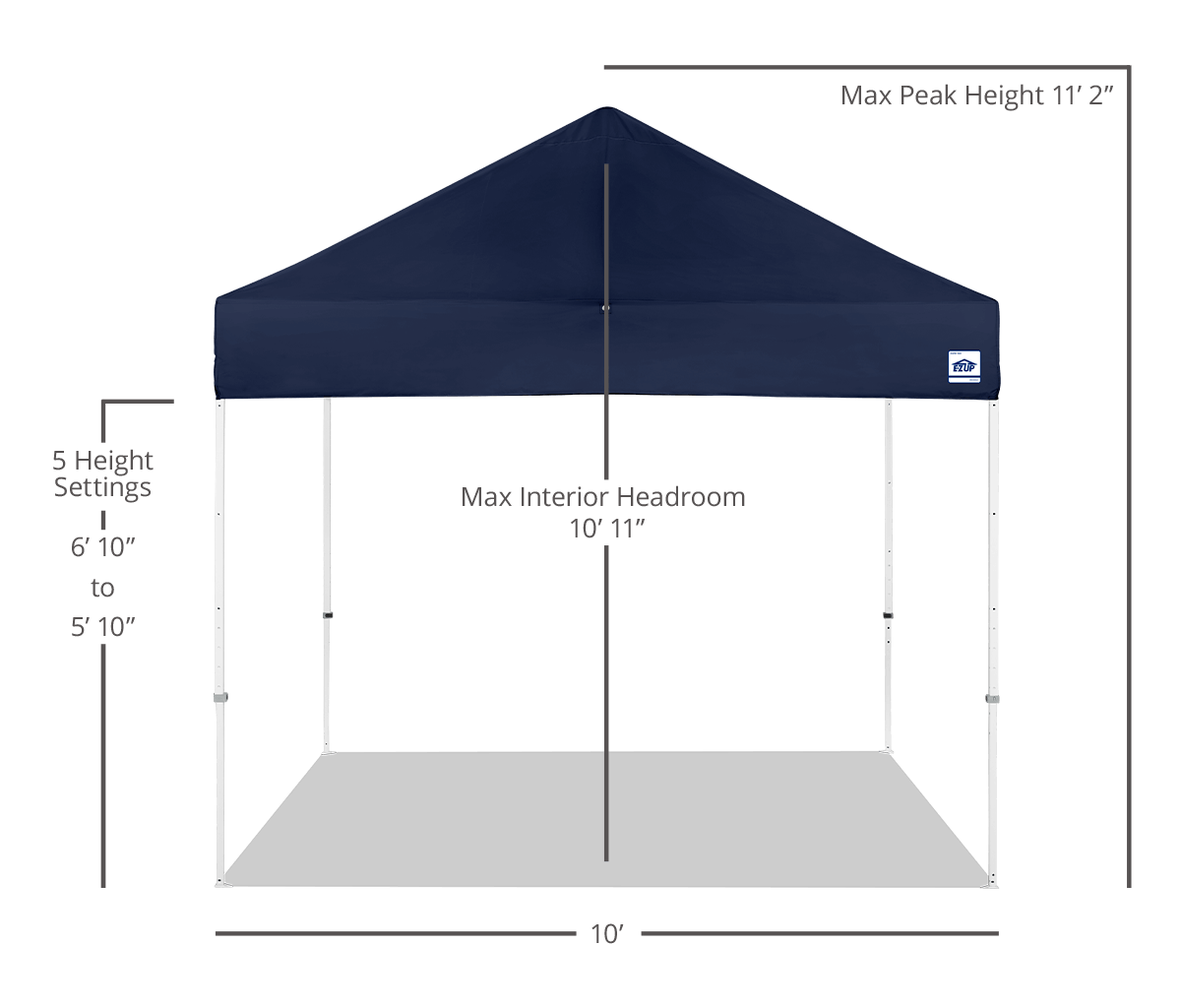 مظلة Eclipse® MAX 10 × 10 أقدام
