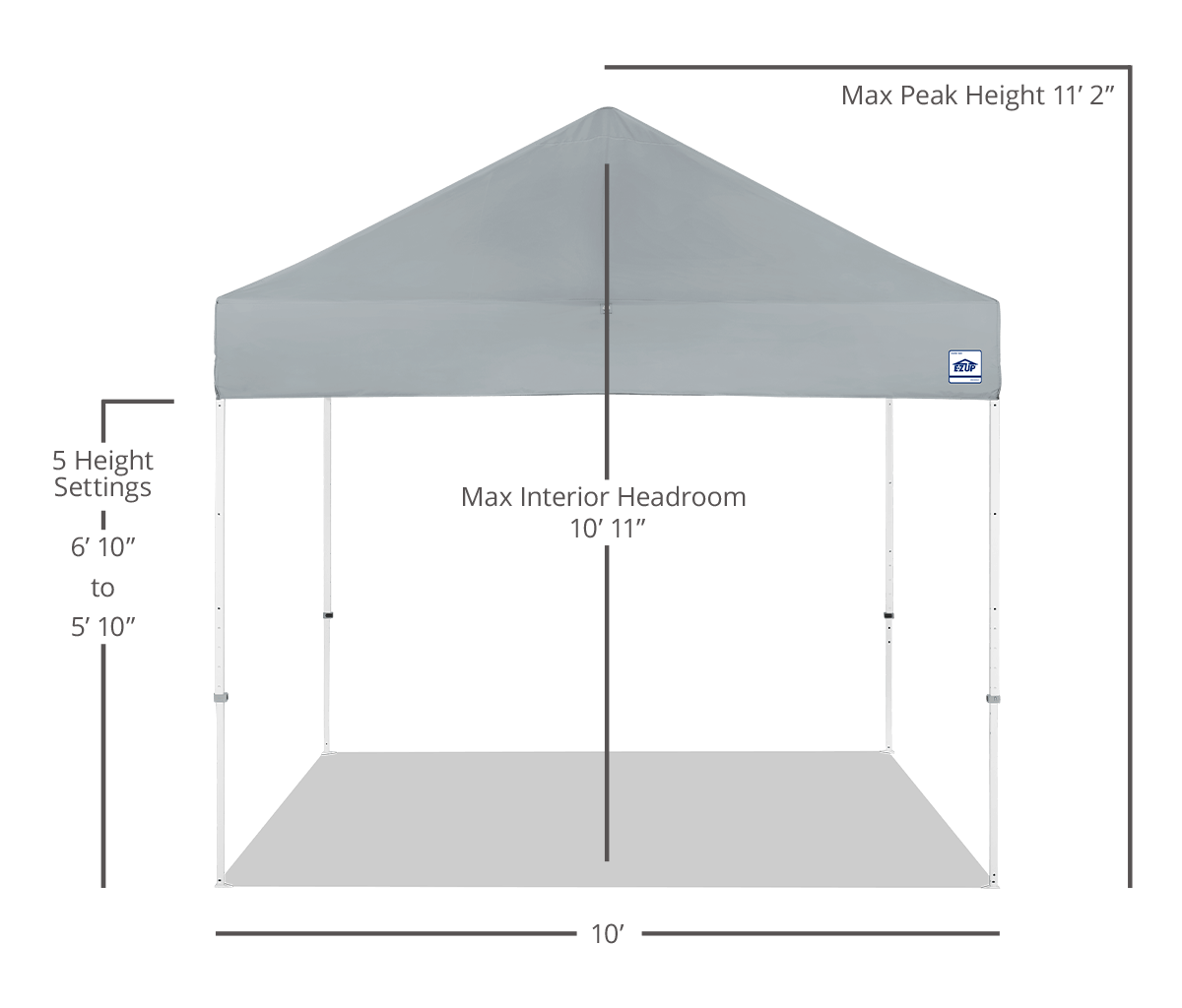 مظلة Eclipse® MAX 10 × 10 أقدام
