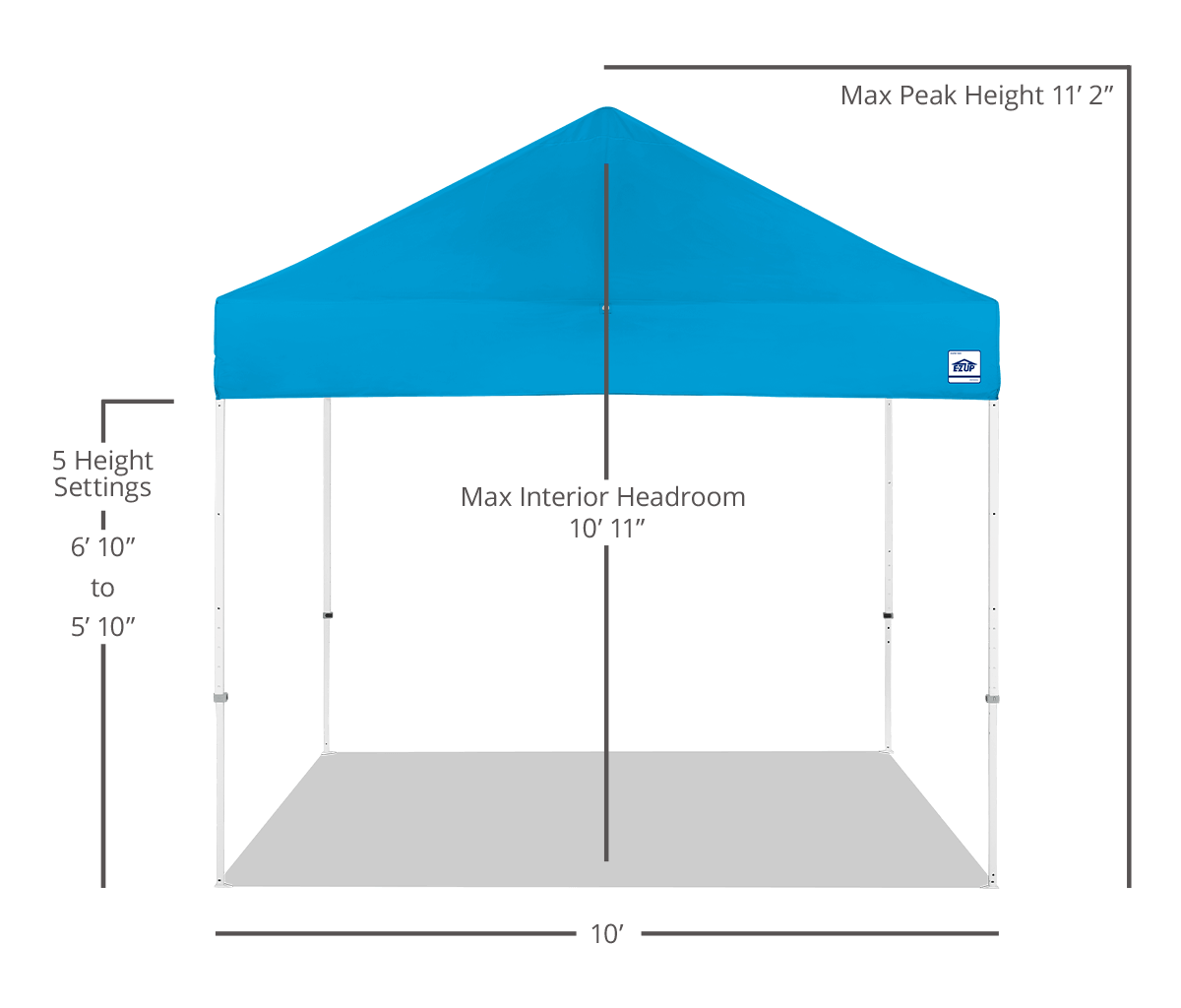 مظلة Eclipse® MAX 10 × 10 أقدام