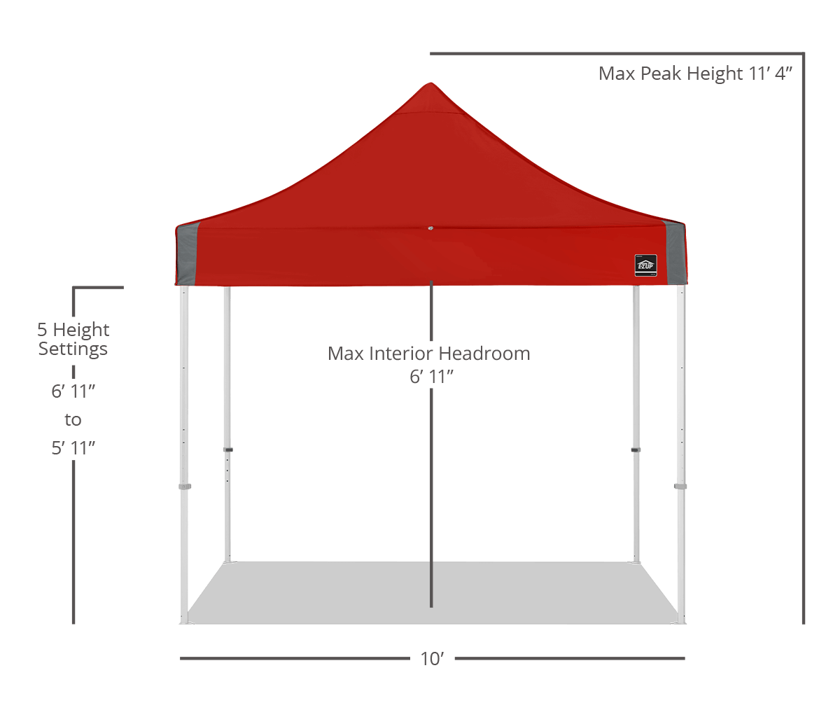 Endeavor® Vinyl 10' x 10' Waterproof Canopy