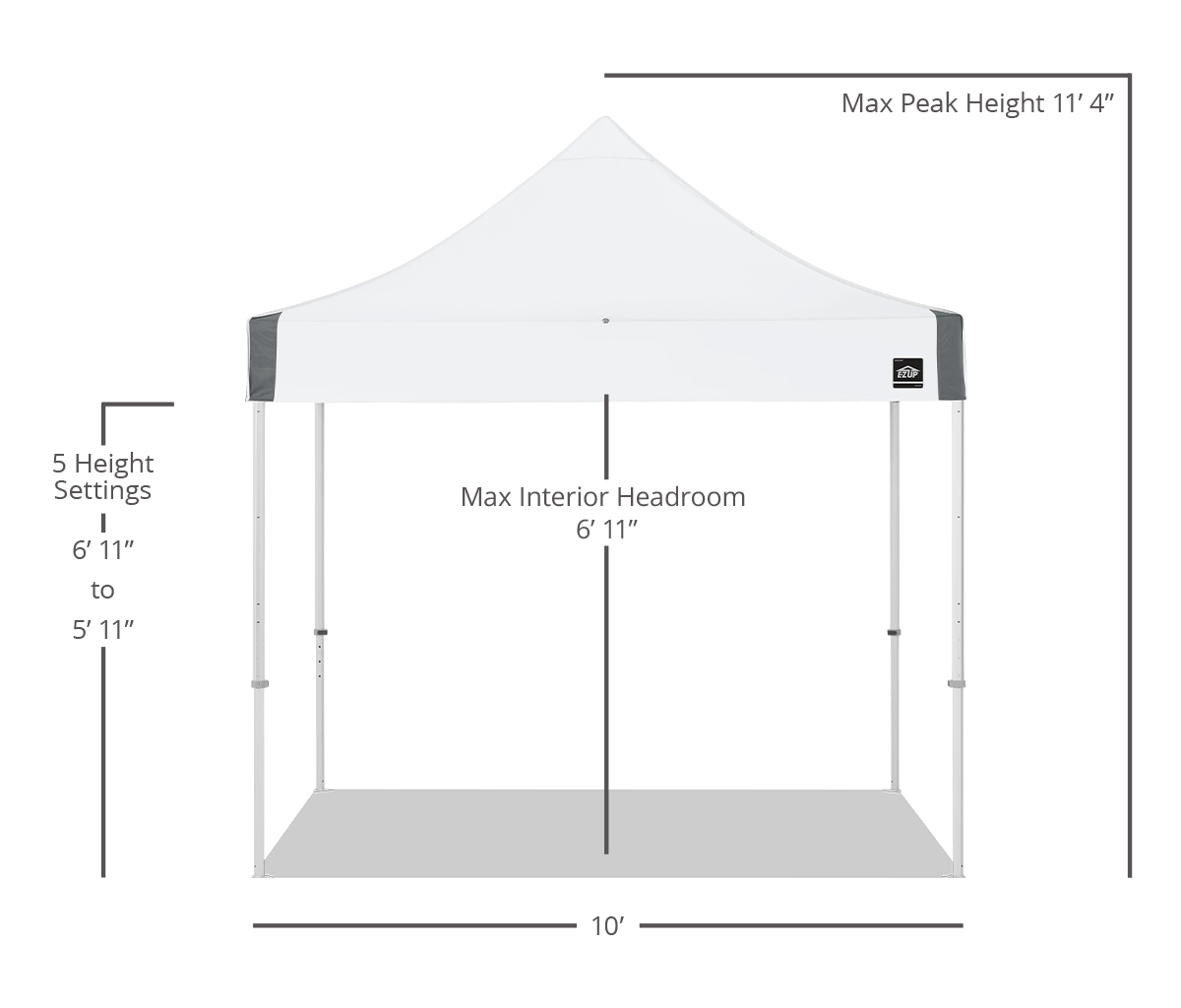 Endeavor® Vinyl 10' x 10' Waterproof Canopy