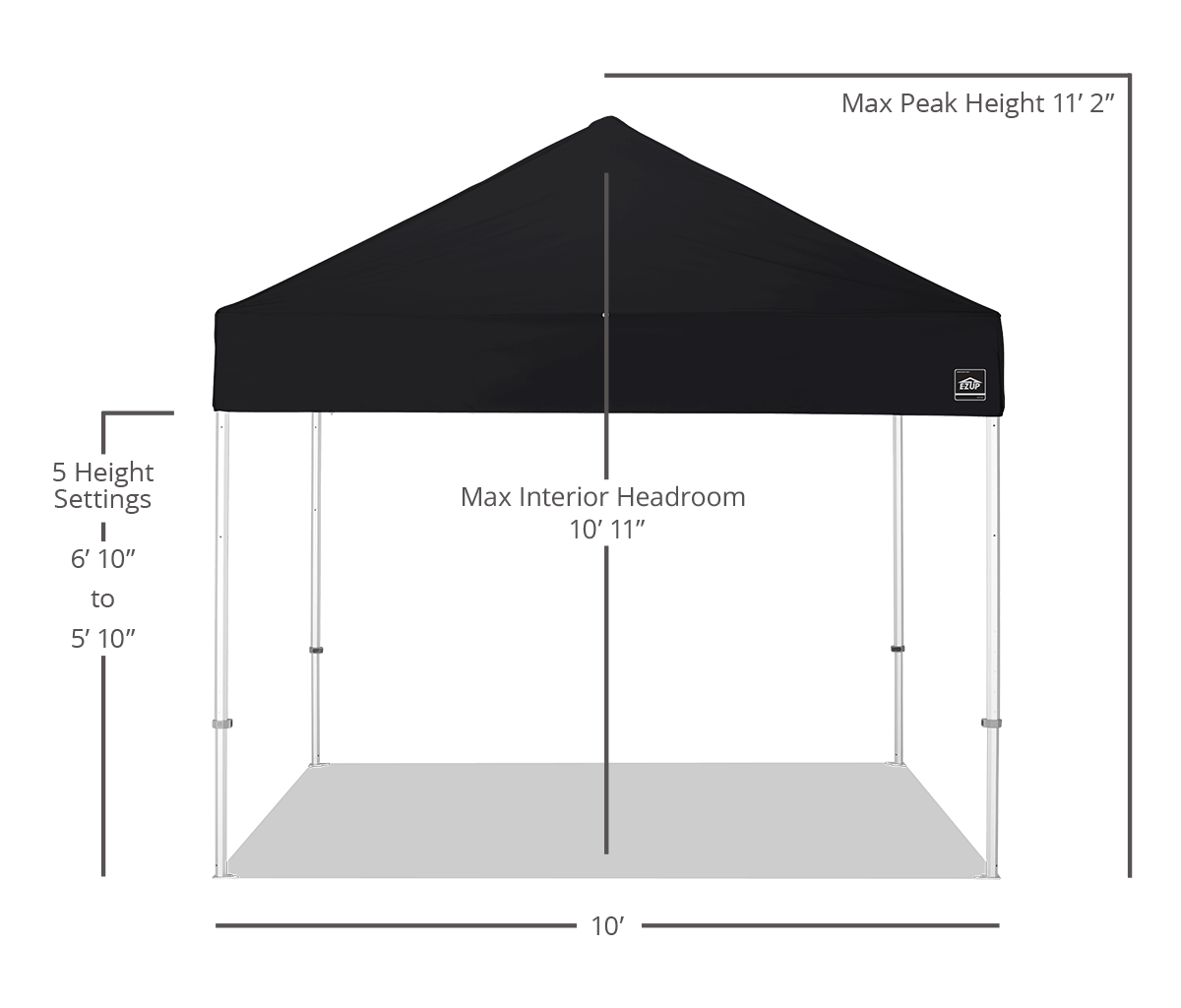 Custom Endeavor® MAX 10' x 10' Canopy