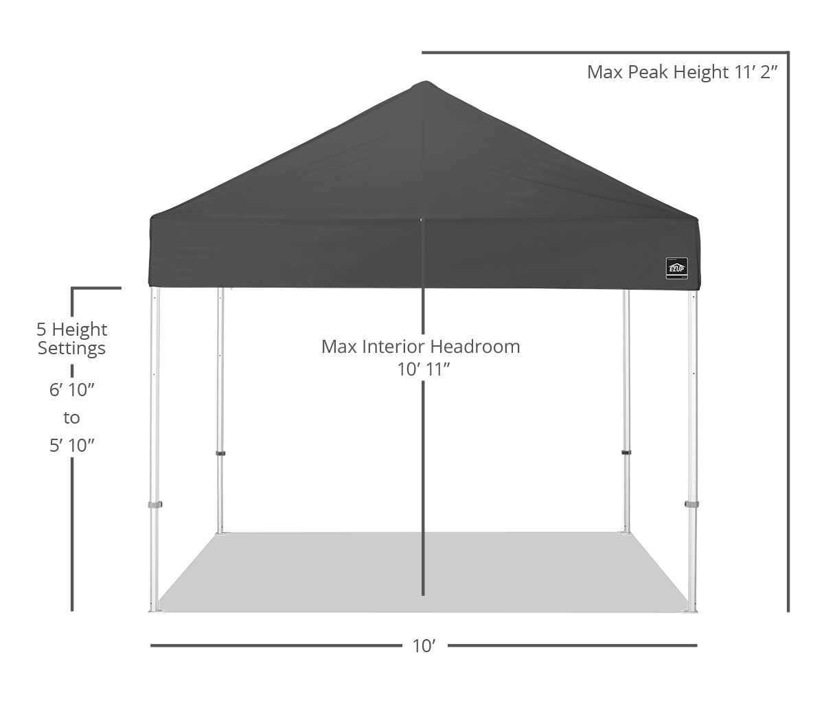 Custom Endeavor® MAX 10' x 10' Canopy