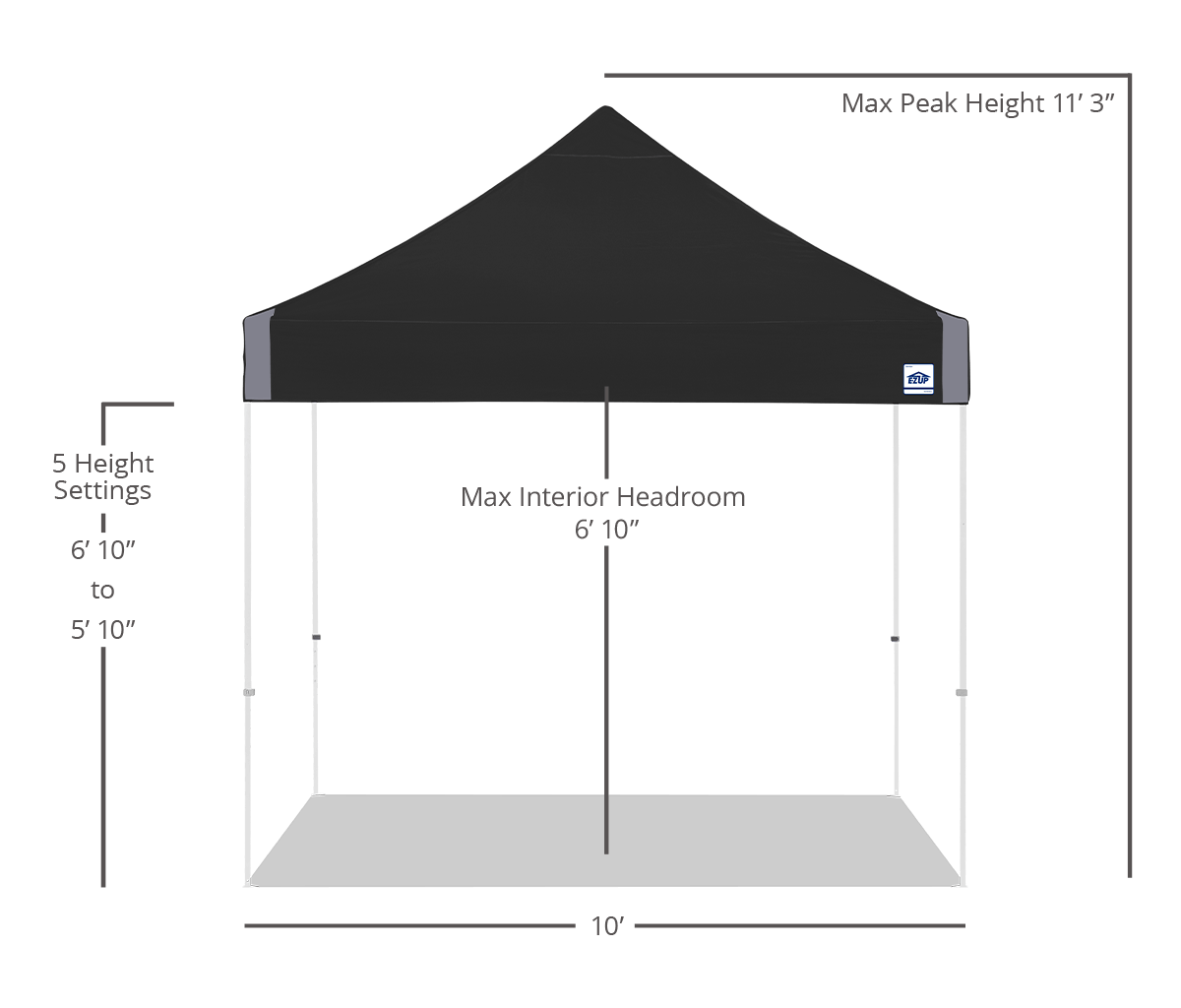 Abri pliant Vantage® 3 x 3m