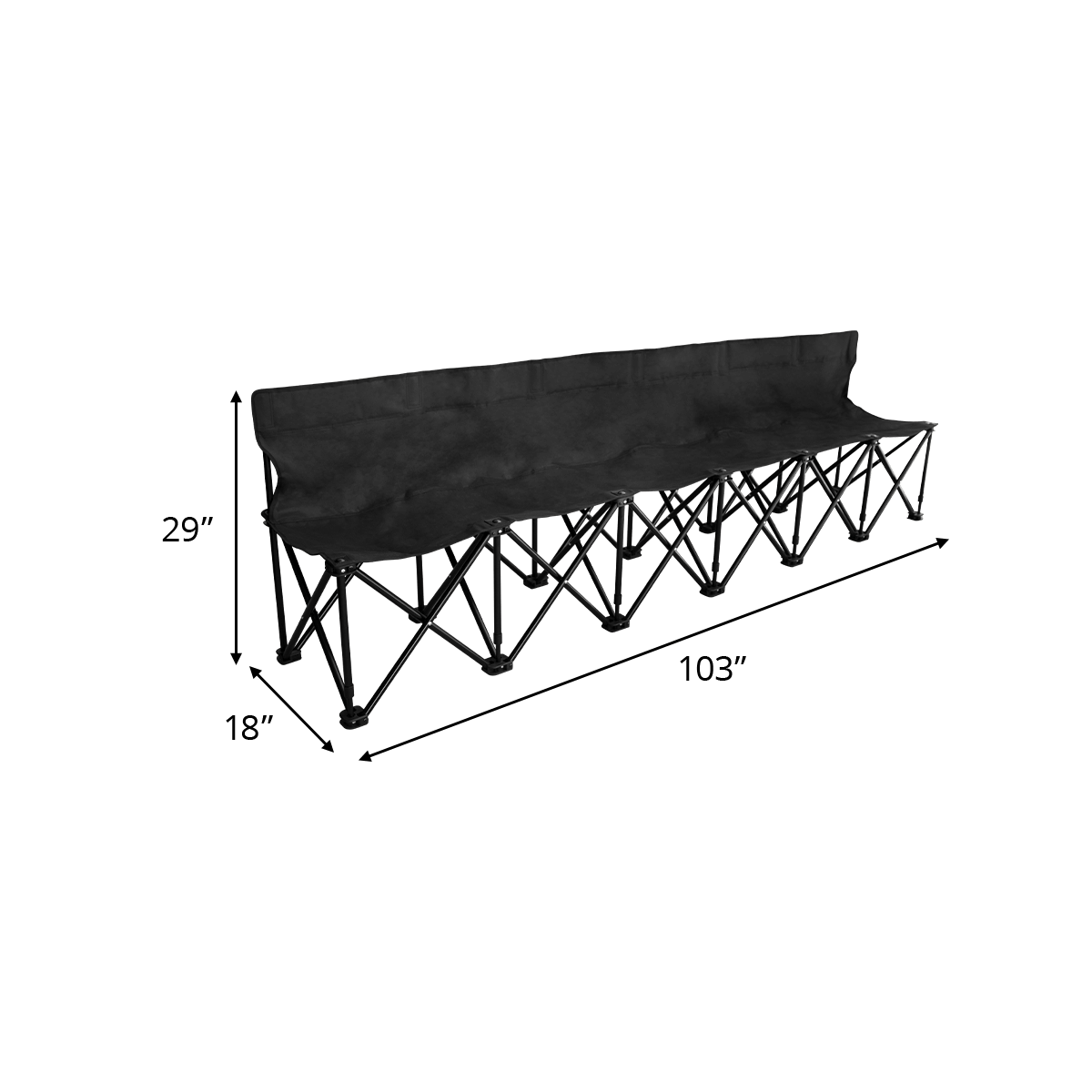Custom Folding 6 Seat Bench - 2 Print Options