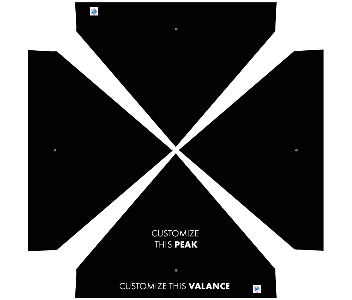 Abri personnalisé Endeavor® Vinyle 10' x 10'