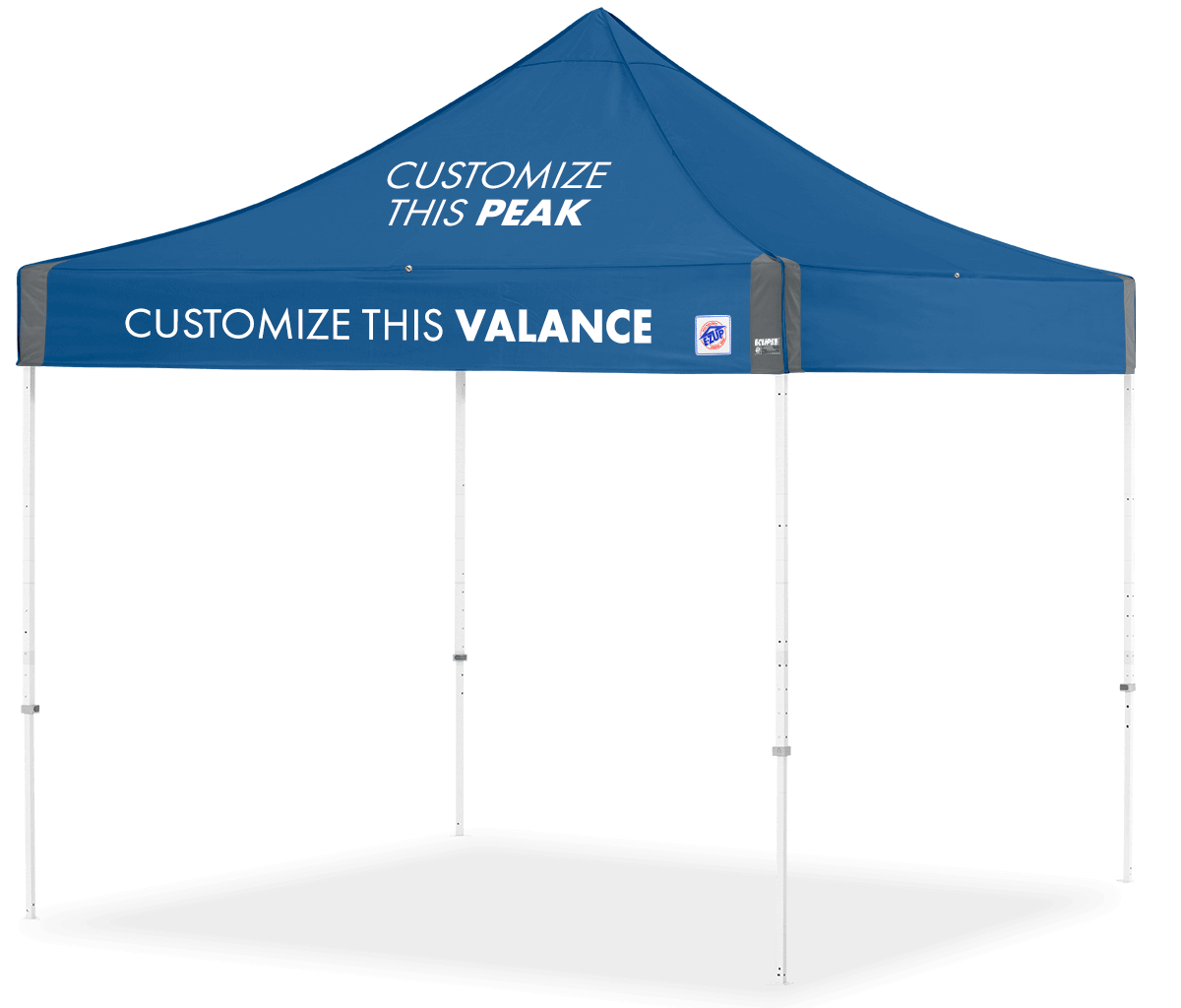 Eclipse, 10'(3m) Shelter,White Frame, Royal Bl Top,Fusion (1)Pk,(1)Val