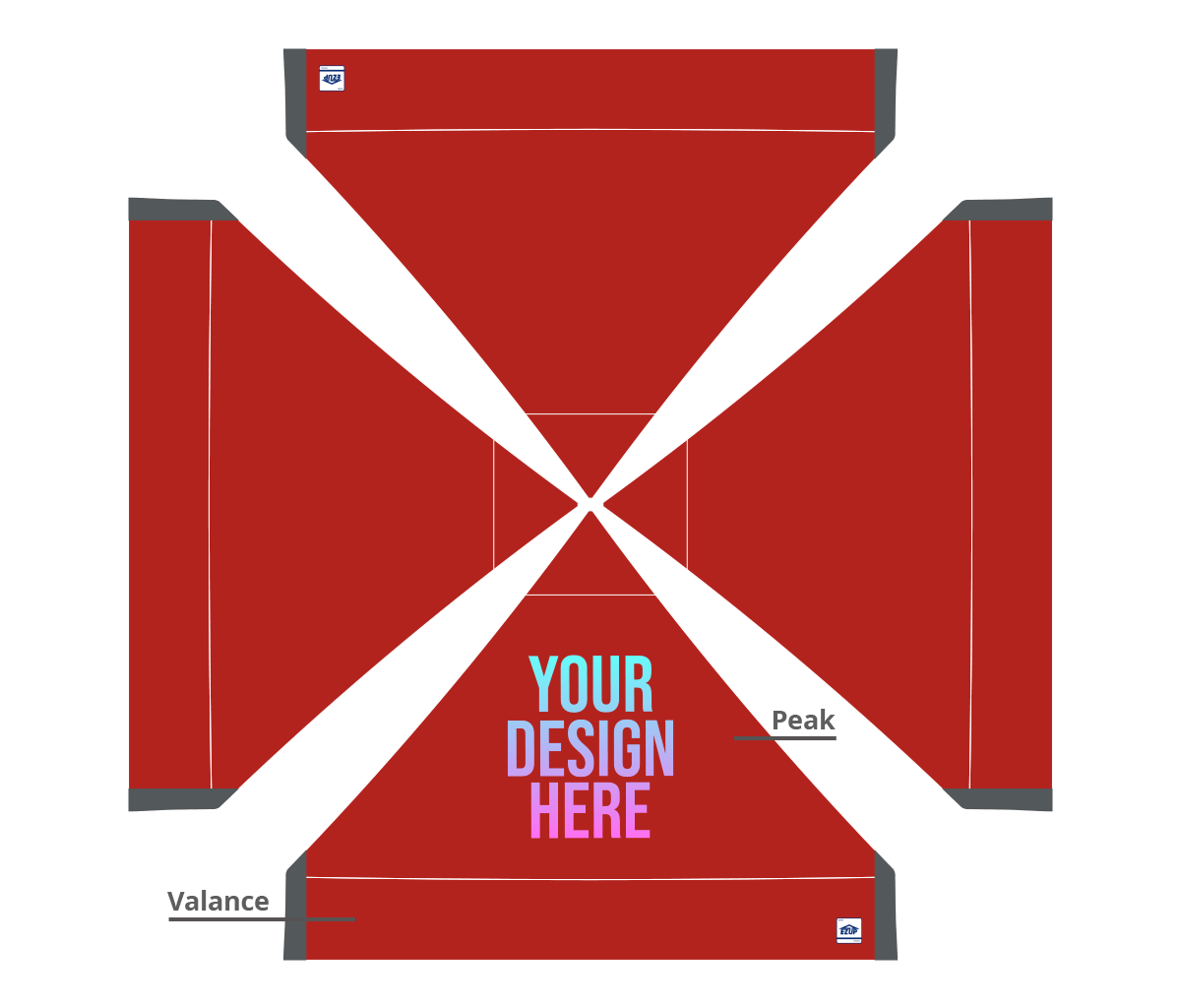 Abri pliant personnalisé Eclipse® 3 × 3 m