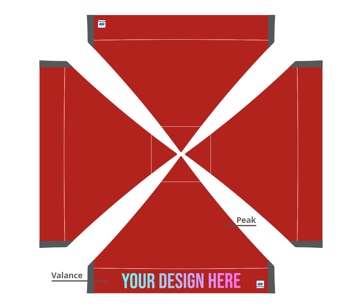 Abri pliant personnalisé Eclipse® 3 × 3 m