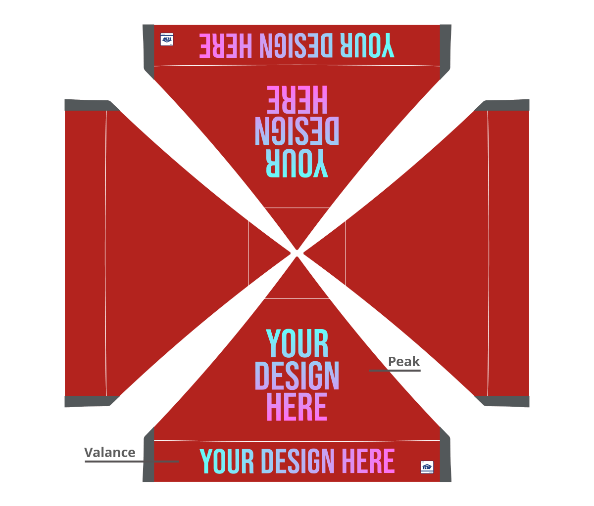 Abri pliant personnalisé Eclipse® 3 × 3 m