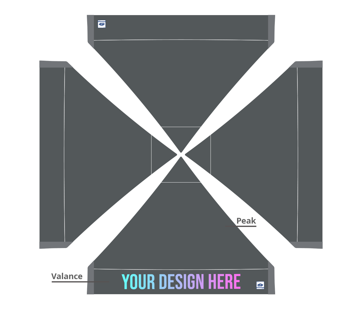 Abri pliant personnalisé Eclipse® 3 × 3 m