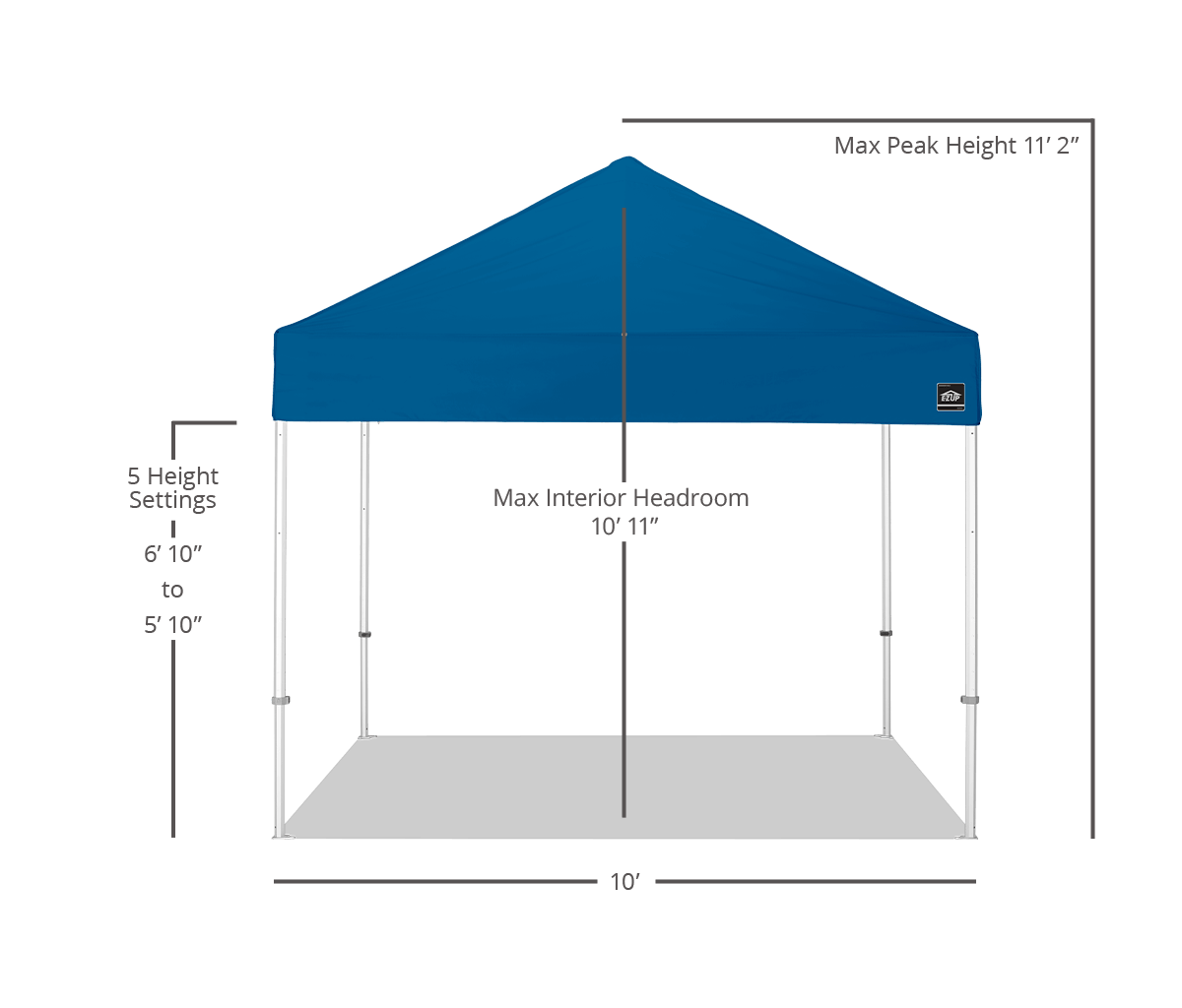 Custom Endeavor® MAX 10' x 10' Canopy