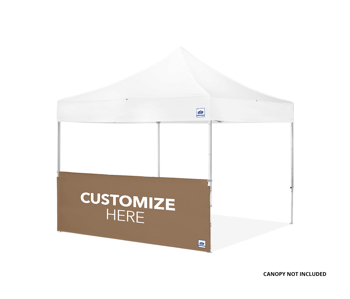 E-Z Event Crossbar 10' Single Sided - Square Leg - Beige