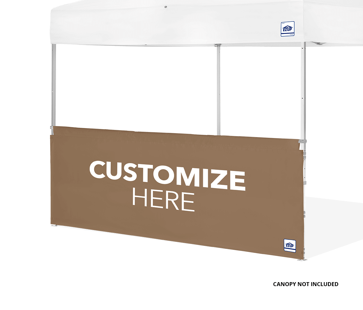 E-Z Event Crossbar 10' Single Sided - Square Leg - Beige
