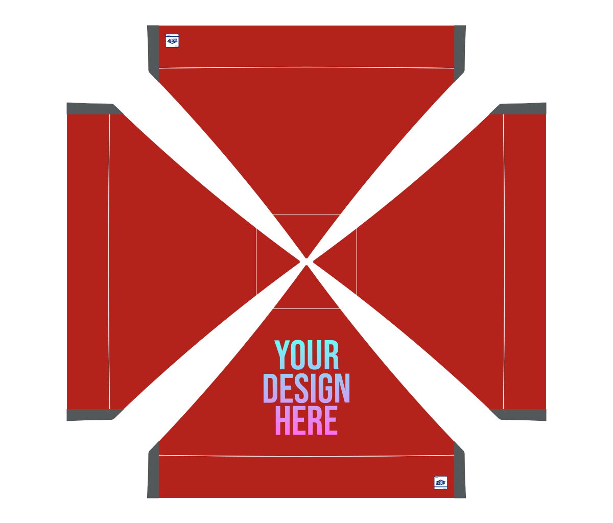E-Z UP Custom Vantage 10 x 10 canopy - 1 Peak / Red - overview
