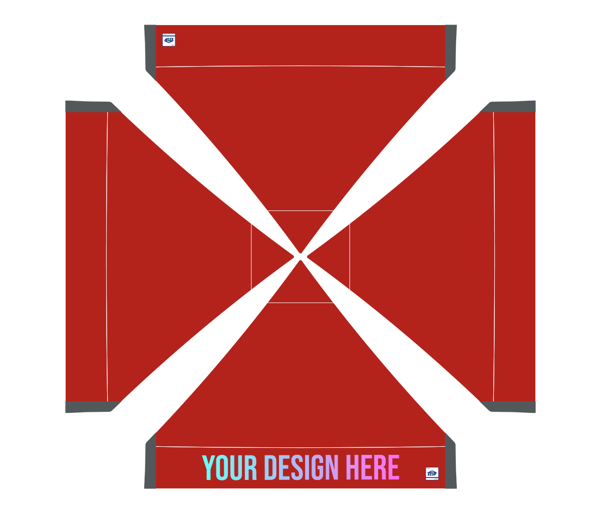 E-Z UP Custom Vantage 10 x 10 canopy - 1 Valance / Red - overview