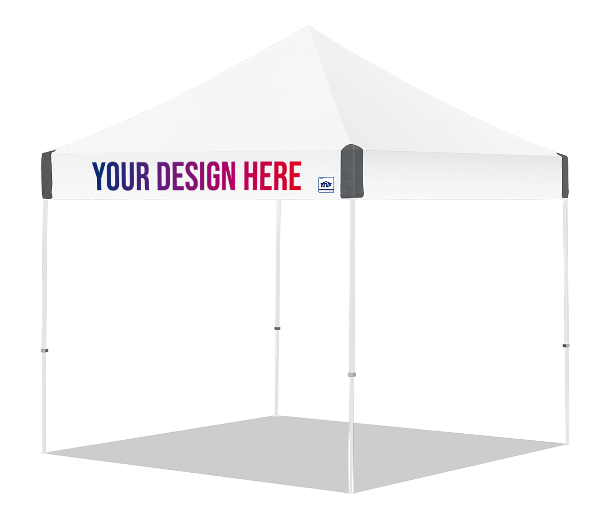 E-Z UP Custom Vantage 10 x 10 canopy - 1 Valance / White - white frame