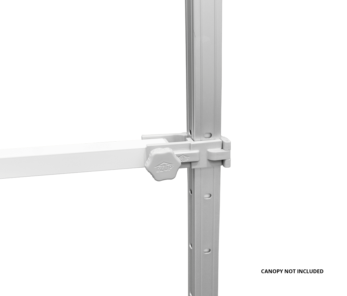 Close-up of the Custom 10-foot Crossbar frame attachment