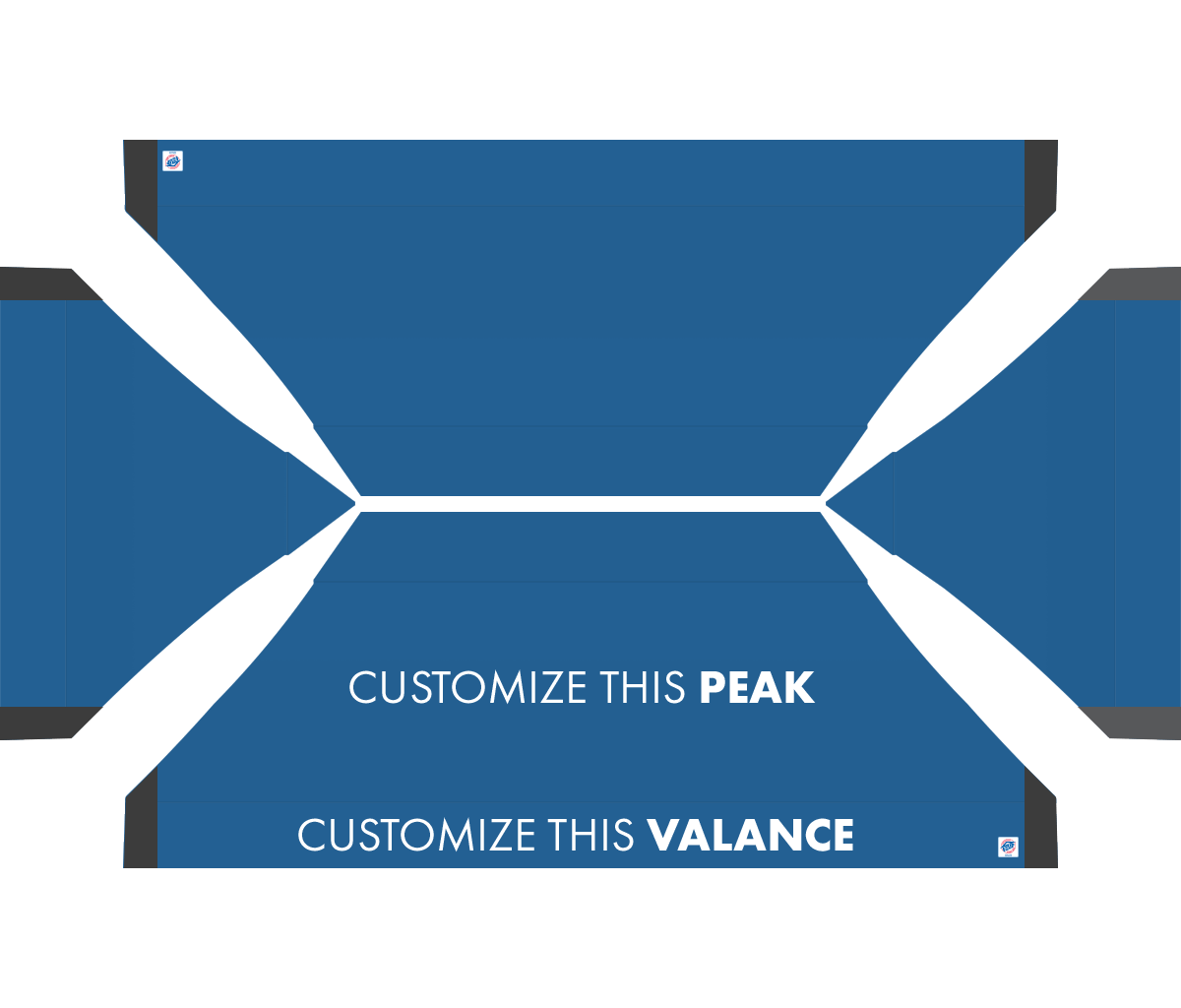 Abri personnalisé Vantage® 10' x 20'