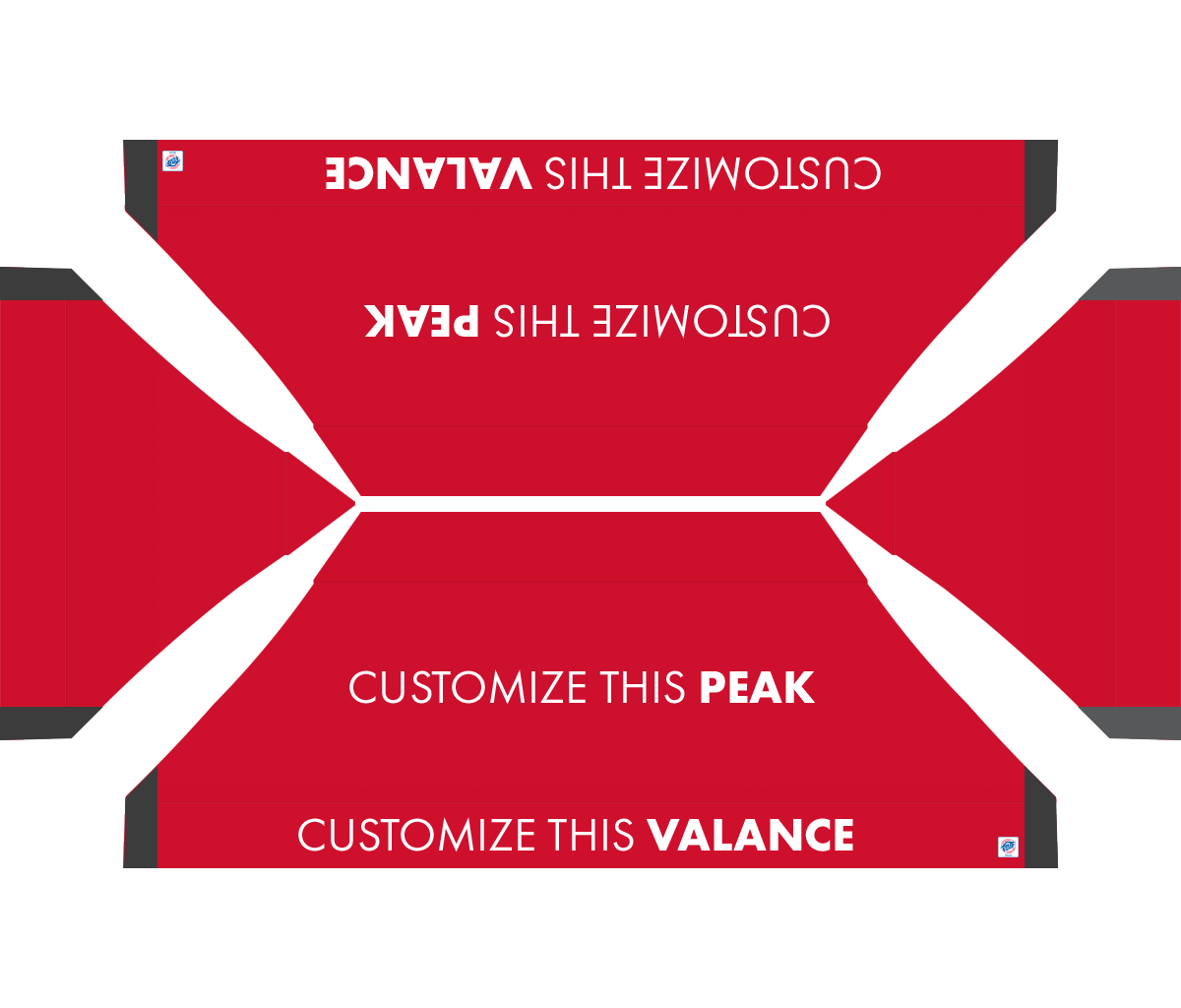 Abri personnalisé Vantage® 10' x 20'